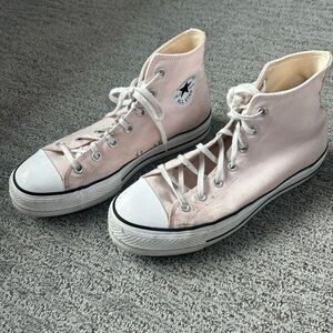 Converse High Top Sneakers in Pale Pink